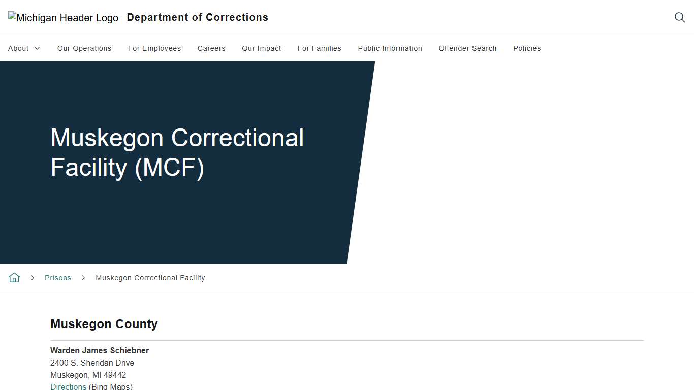 Muskegon Correctional Facility (MCF)